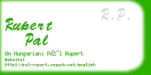 rupert pal business card